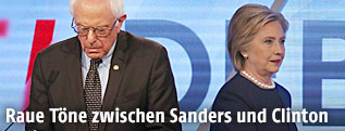 Die demokratischen Kandidaten Bernie Sanders und Hillary Clinton