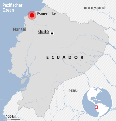 © APA/ORF.at Karte zeigt Ecuador
