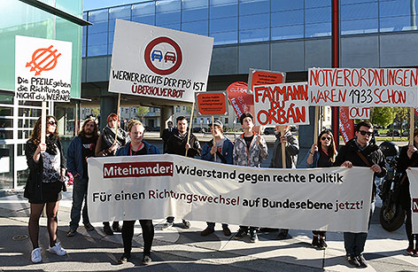 © APA/Herbert P. Oczeret Proteste vor Landesparteitag der Wiener SPÖ
