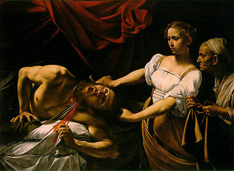 Caravaggios gemälde "Judith enthauptet Holofernes"