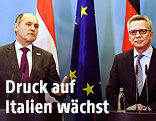 Der &ouml;sterreichische Innenminister Wolfgang Sobotka und der deutsche Innenminister Thomas de Maiziere