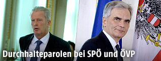 Reinhold Mitterlehner (&Ouml;VP) und BK Werner Faymann (SP&Ouml;)