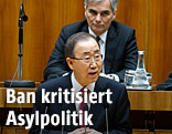 UNO-Generalsekretär Ban Ki Moon hält Rede vor Nationalrat im Parlament