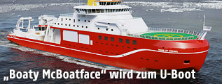 Computergeneriertes Bild des Frachtschiffs