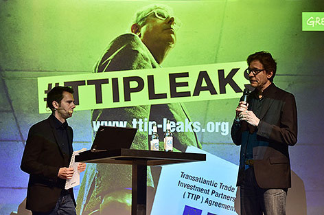 © APA/AFP/John Macdougall Präsentation der #ttipleaks in Berlin