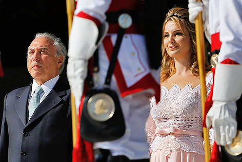 Der brasilianische Vizepräsident Michel Temer und seine Frau Marcela Temer