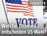 Schild mit der Aufschrift "Vote"