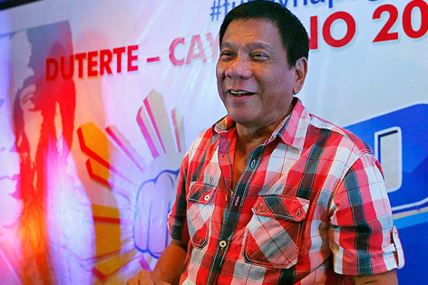 © AP/Bullit Marquez Der philippinische Präsidentschaftskandidat Rodrigo Duterte