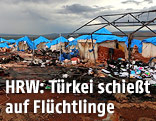 Zerstörtes Zeltlager