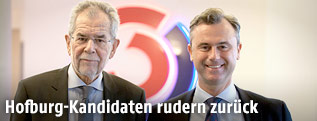 Die Hofburg-Kandidaten Alexander van der Bellen und Norbert Hofer