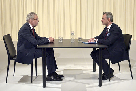 Die Hofburg-Kandidaten Alexander van der Bellen und Norbert Hofer