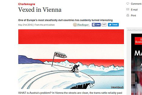 © Screenshot www.economist.com/ Screenshot eines Zeitungsartikels