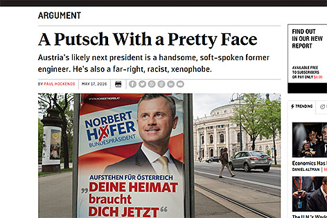 © Screenshot http://foreignpolicy.com/ Screenshot eines Zeitungsartikels