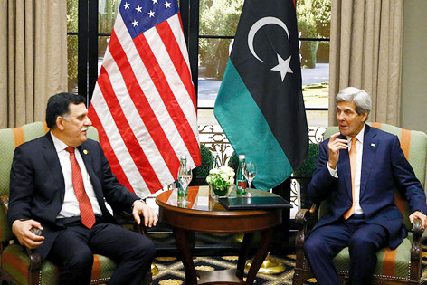 © APA/AFP/Leonhard Foeger John Kerry und Fayez al-Sarraj