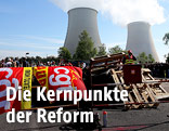 Proteste nahe eines Kernkraftwerks in Frankreich