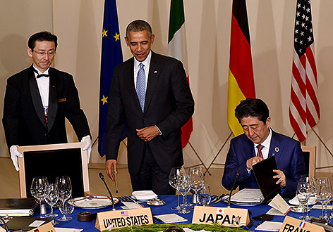 Barack Obama und Shinzo Abe