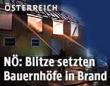 Brennendes Bauernhaus