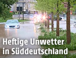 Überschwemmte Straße