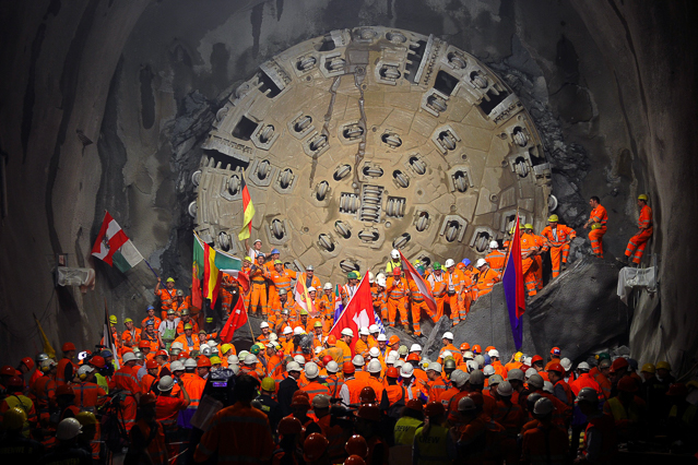 © APA/AFP/Fabrice Coffrini Eindruck vom Gotthard-Tunnel