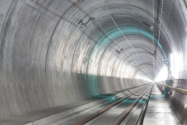 © AlpTransit Gotthard AG Eindruck vom Gotthard-Tunnel