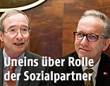 Christoph Leitl (Präsident WKÖ) und Rudi Kaske (Präsident AK)