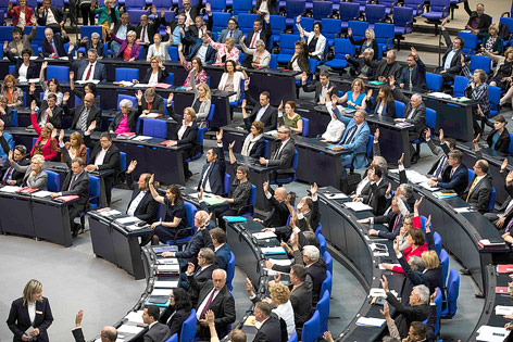 © APA/AFP/Odd Andersen Abstimmung im deutschen Bundestag