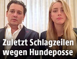 Johnny Depp und seine Frau Amber Heard in einem Entschuldigungsvideo