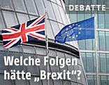 Flagge von Großbritannien und der EU