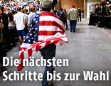 Mann mit US-Flagge
