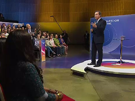 © EBU Der britische Premier David Cameron vor Publikum