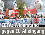 Demonstranten gegen CETA