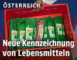 Abgepacktes Fleisch in Kiste