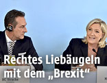 FPÖ-Chef Heinz-Christian Strache und Front National-Präsidentin Marine Le Pen