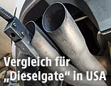 Abgasmessung im Auspuff