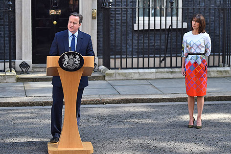 © APA/AFP/Ben Stansall Der britische Premierminister David Cameron und seine Frau