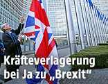 Union Jack vor dem EU-Kommissionsgeb&auml;ude