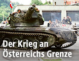 Das österreichische Bundesheer sichert den Grenzübergang Spielfeld, 1991