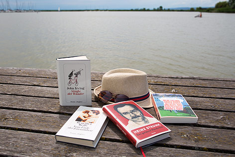© ORF.at/Michael Baldauf Bücher auf einem Steg