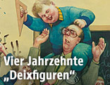 Karikatur von Manfred Deix: Bedrohte Lehrer,1990