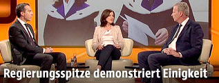 Bundeskanzler Kern (SP&Ouml;) und Vizekanzler Mitterlehner (&Ouml;VP) in der ORF-Sendung "Im Zentrum"