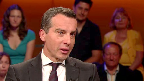 Bundeskanzler Kern (SPÖ) in der ORF-Sendung "Im Zentrum"
