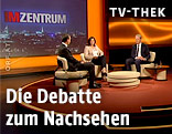 Bundeskanzler Kern (SP&Ouml;) und Vizekanzler Mitterlehner (&Ouml;VP) in der ORF-Sendung "Im Zentrum"