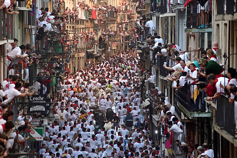 Stierhatz in Pamplona