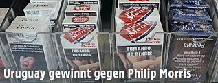 Philip-Morris-Zigarettenschachteln in Uruquay