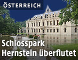 &Uuml;berfluteter Schlosspark Hernstein