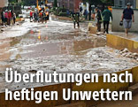 Aufr&auml;umarbeiten nach Unwettern in Tirol