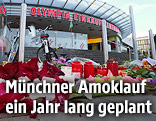 Blumen vor dem Olympia Einkaufszentrum in München