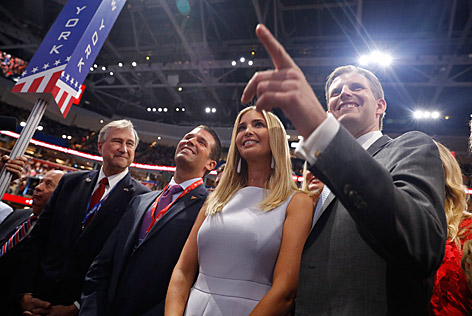 Kinder von Donald Trump, Donald Trump Jr., Tochter Ivanka und Sohn Eric 