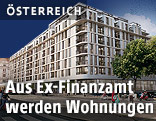 Modell von Wohnungen im Ex-Finanzamt