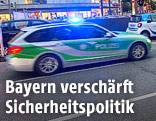 Bayerisches Polizeiauto im Einsatz